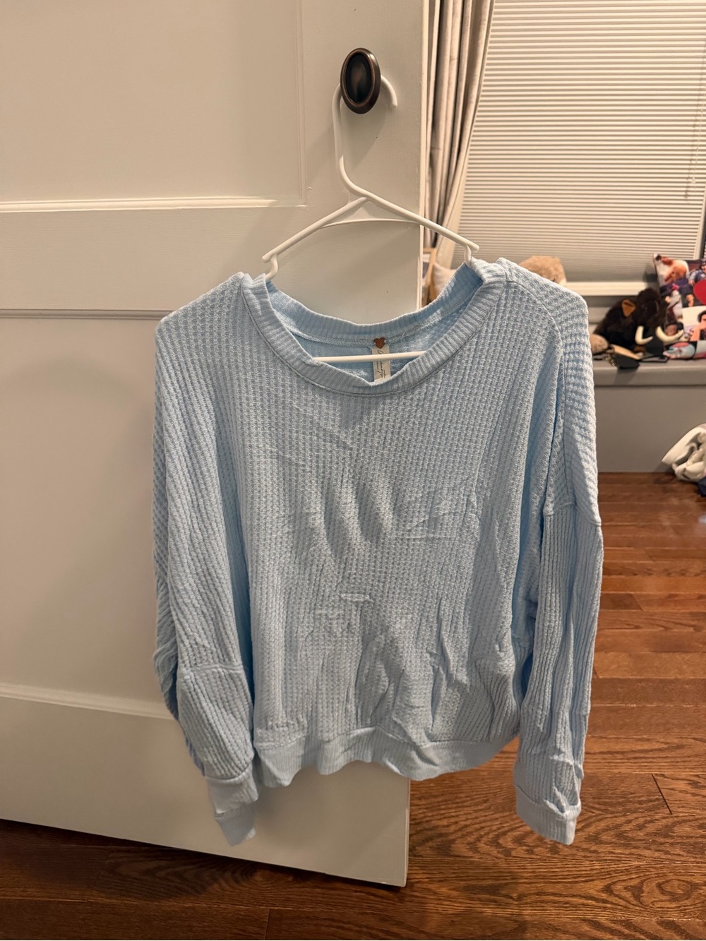 PacSun Light Blue Waffle Knit Crewneck Sweater